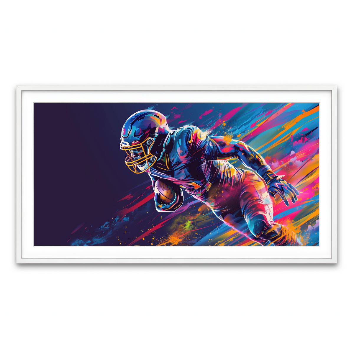 Framed Print 2x1 White