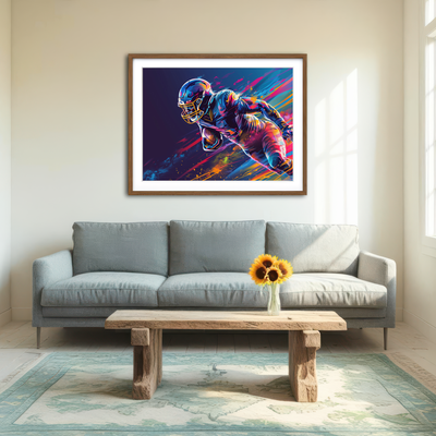 AUTO-MOCKUP ROOM | Running Back Art Wall Art