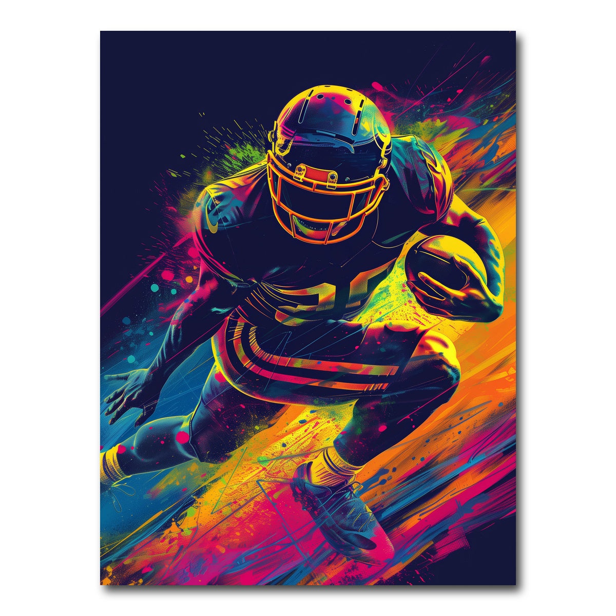 AUTO-MOCKUP WHITE | Running Back | 1 Piece | Gallery Wrap Canvas | group=3x4