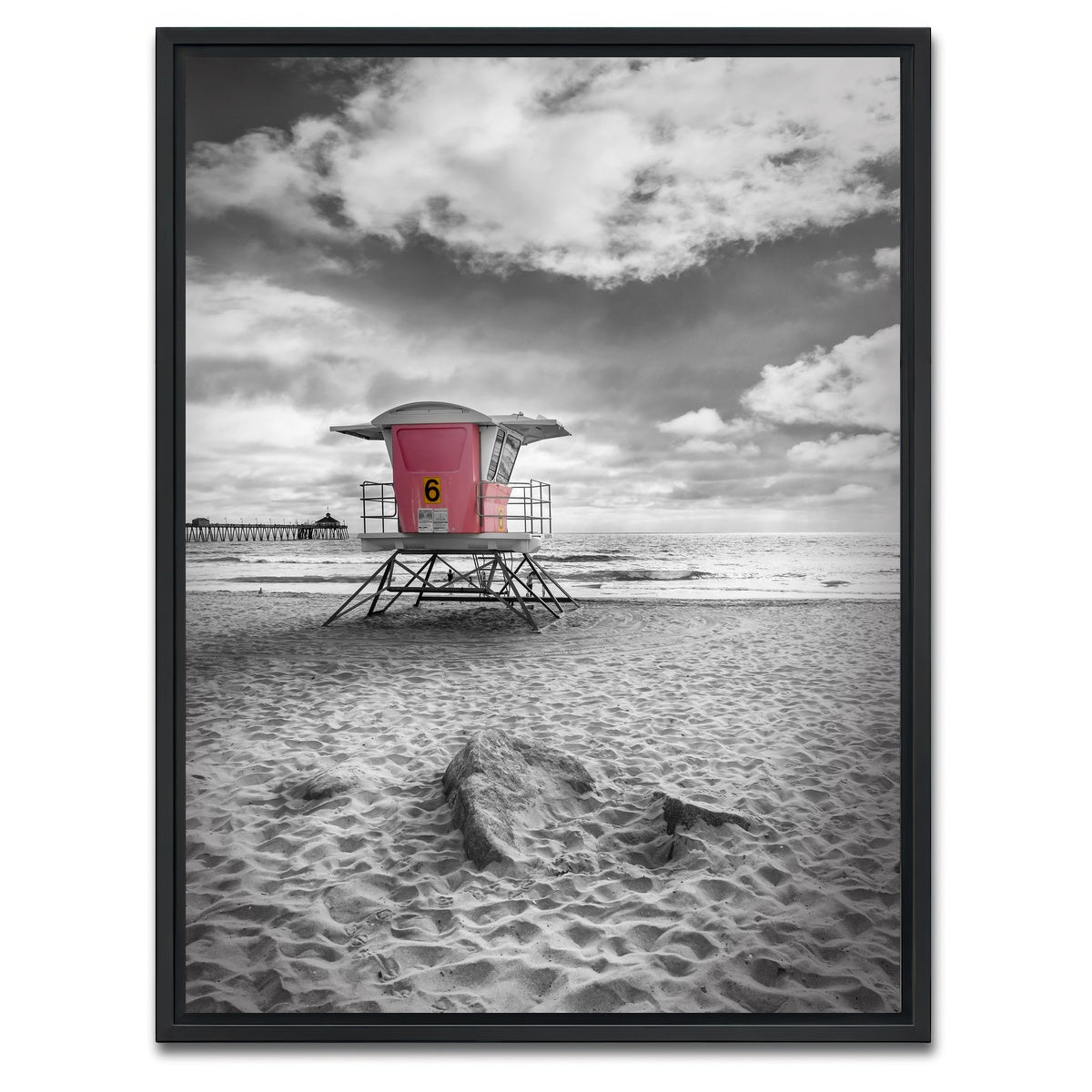 AUTO-MOCKUP WHITE | SAN DIEGO Imperial Beach | 1 Piece | Black Framed Canvas | group=3x4