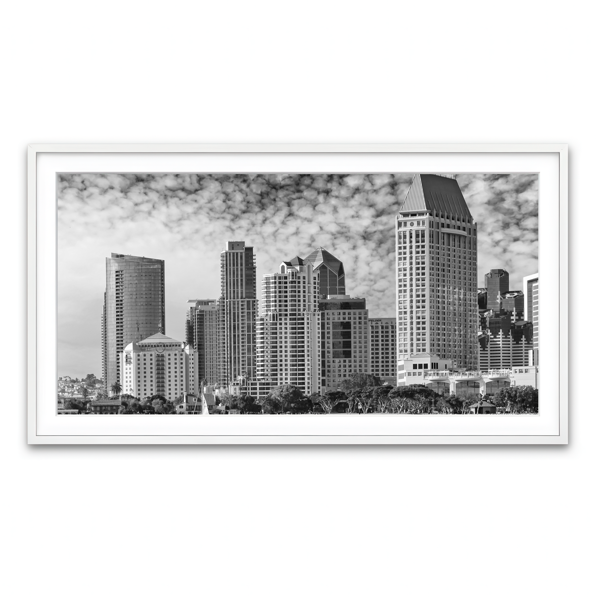 Framed Print 2x1 White