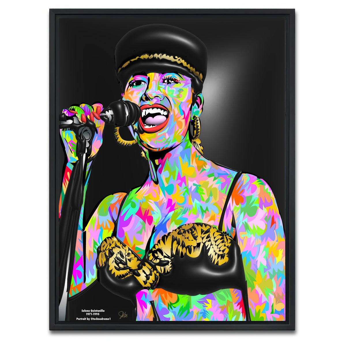 AUTO-MOCKUP WHITE | SELENA | 1 Piece | Black Framed Canvas | group=3x4