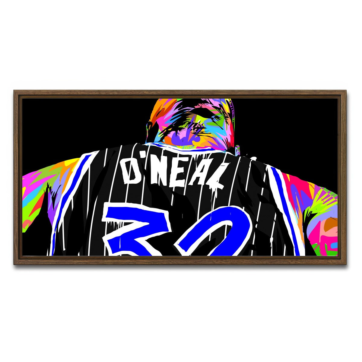 AUTO-MOCKUP WHITE | SHAQ | 1 Piece | Walnut Framed Canvas | group=2x1