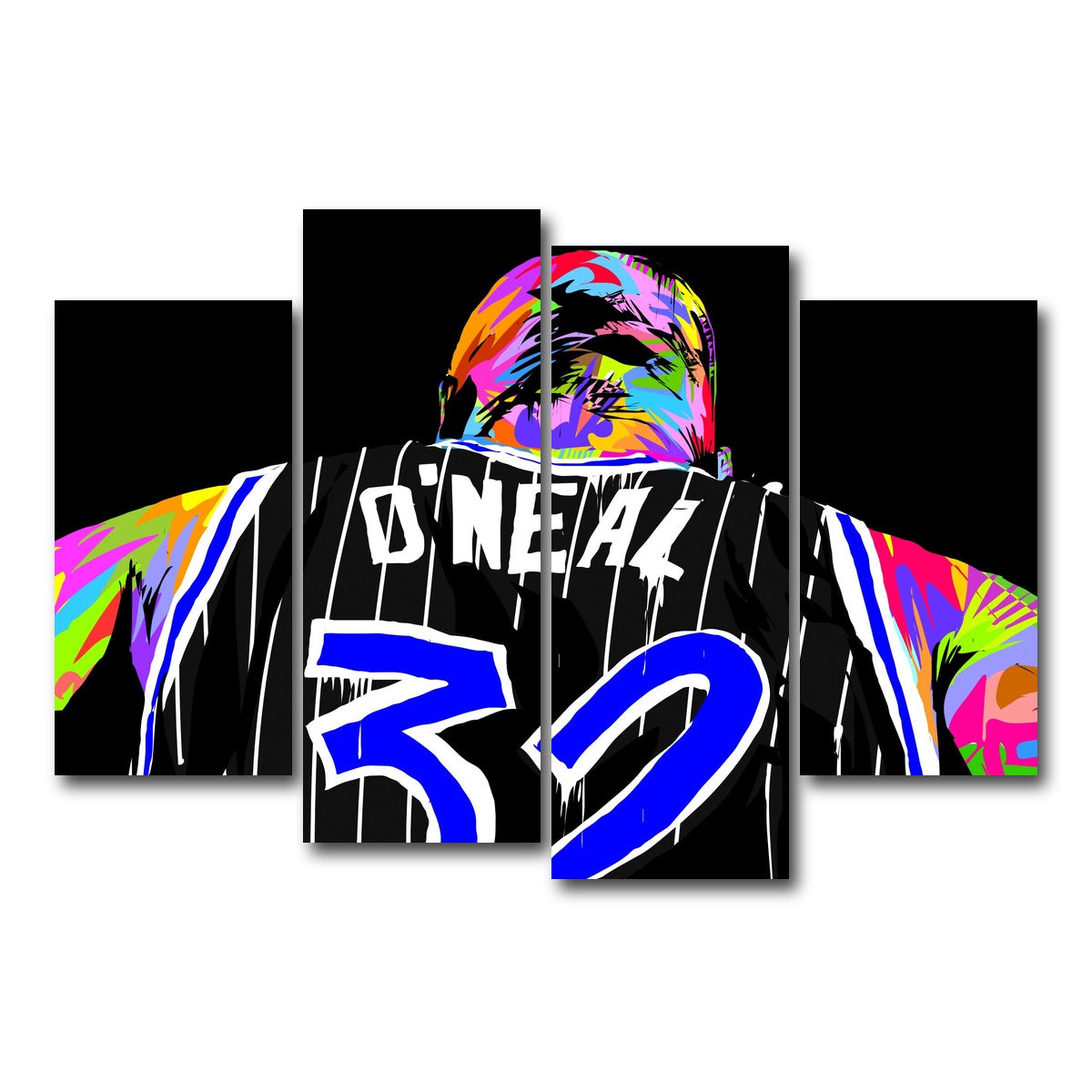 AUTO-MOCKUP WHITE | SHAQ | 4 Piece | Gallery Wrap Canvas | group=4_short