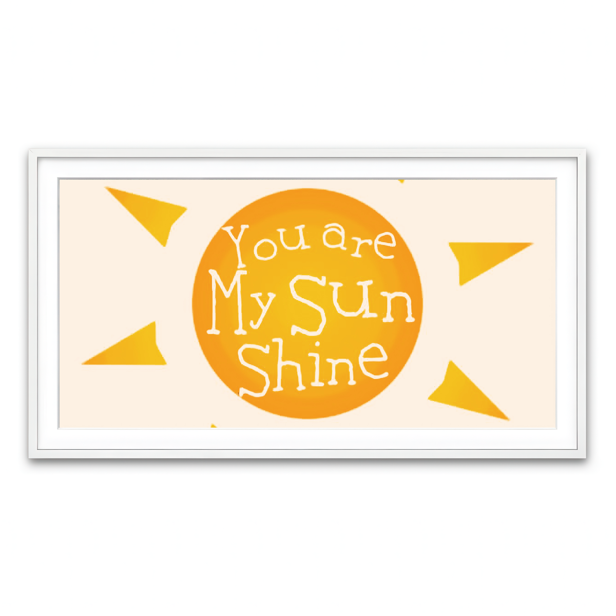 Framed Print 2x1 White