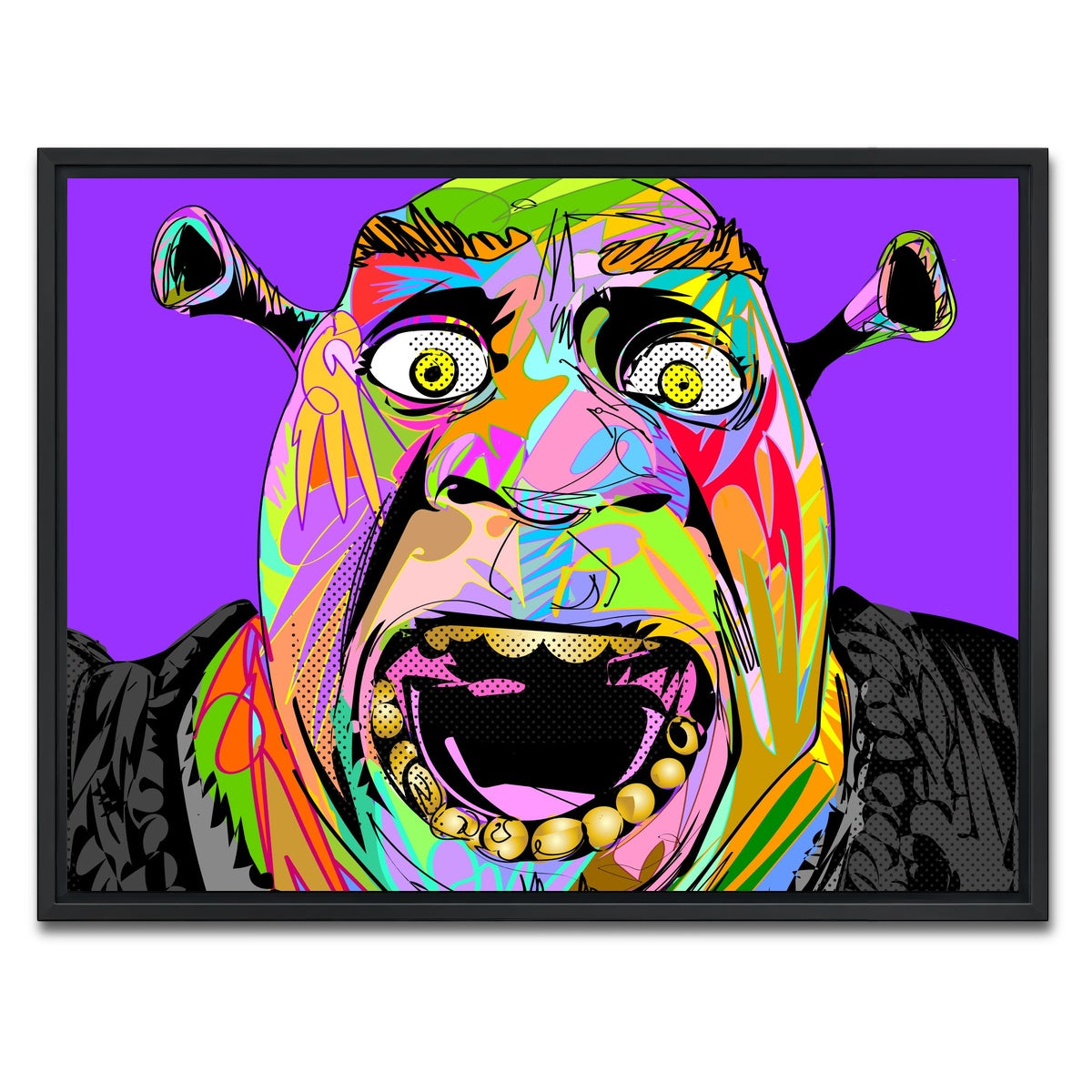 AUTO-MOCKUP WHITE | SHREK | 1 Piece | Black Framed Canvas | group=4x3