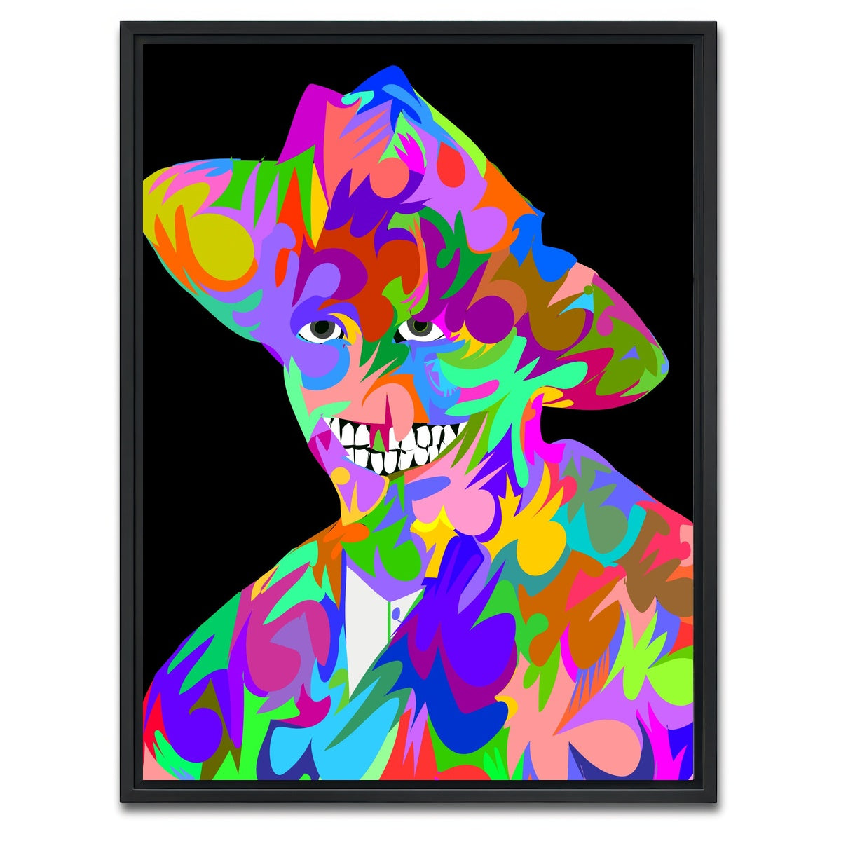 AUTO-MOCKUP WHITE | SMILE Teeth | 1 Piece | Black Framed Canvas | group=3x4