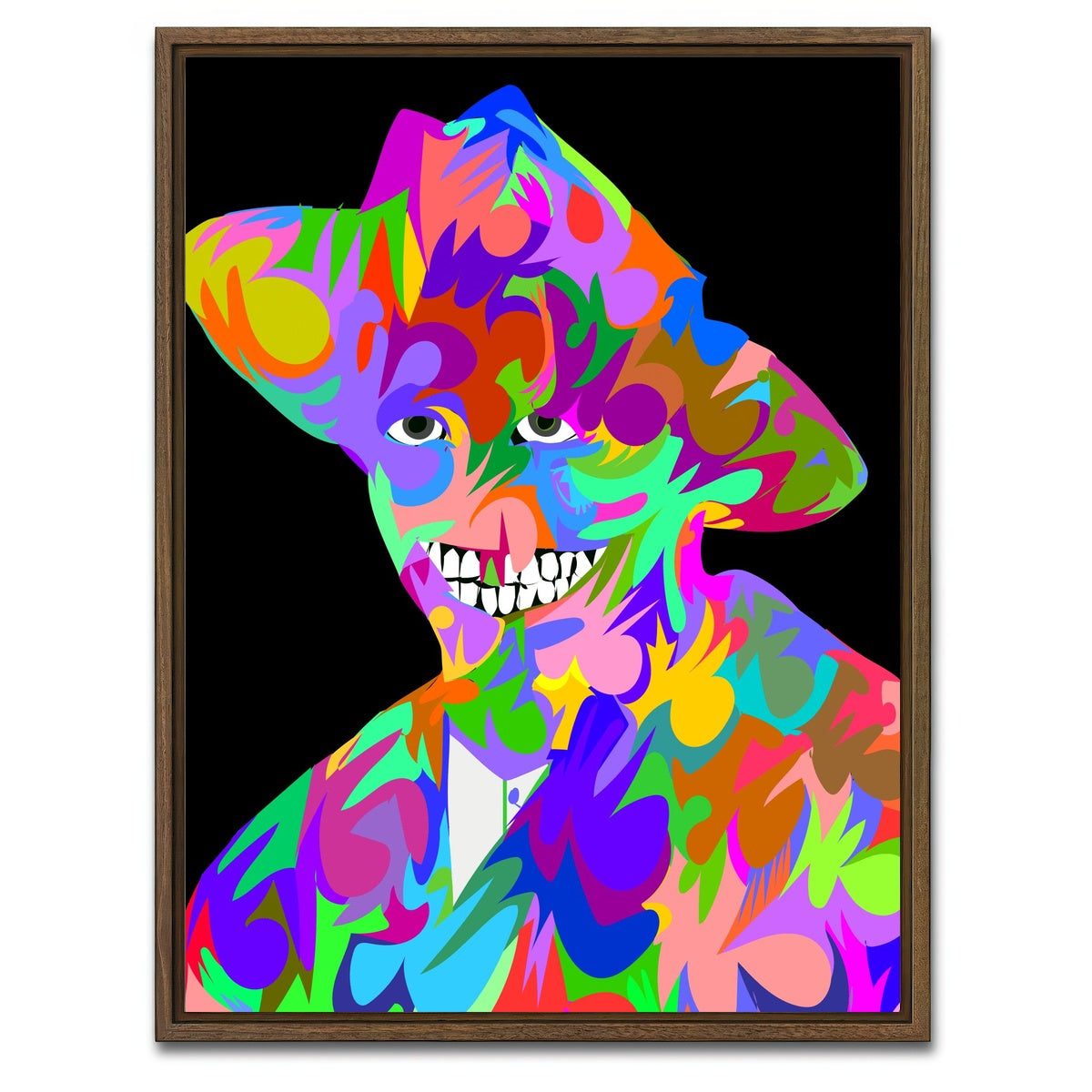 AUTO-MOCKUP WHITE | SMILE Teeth | 1 Piece | Walnut Framed Canvas | group=3x4