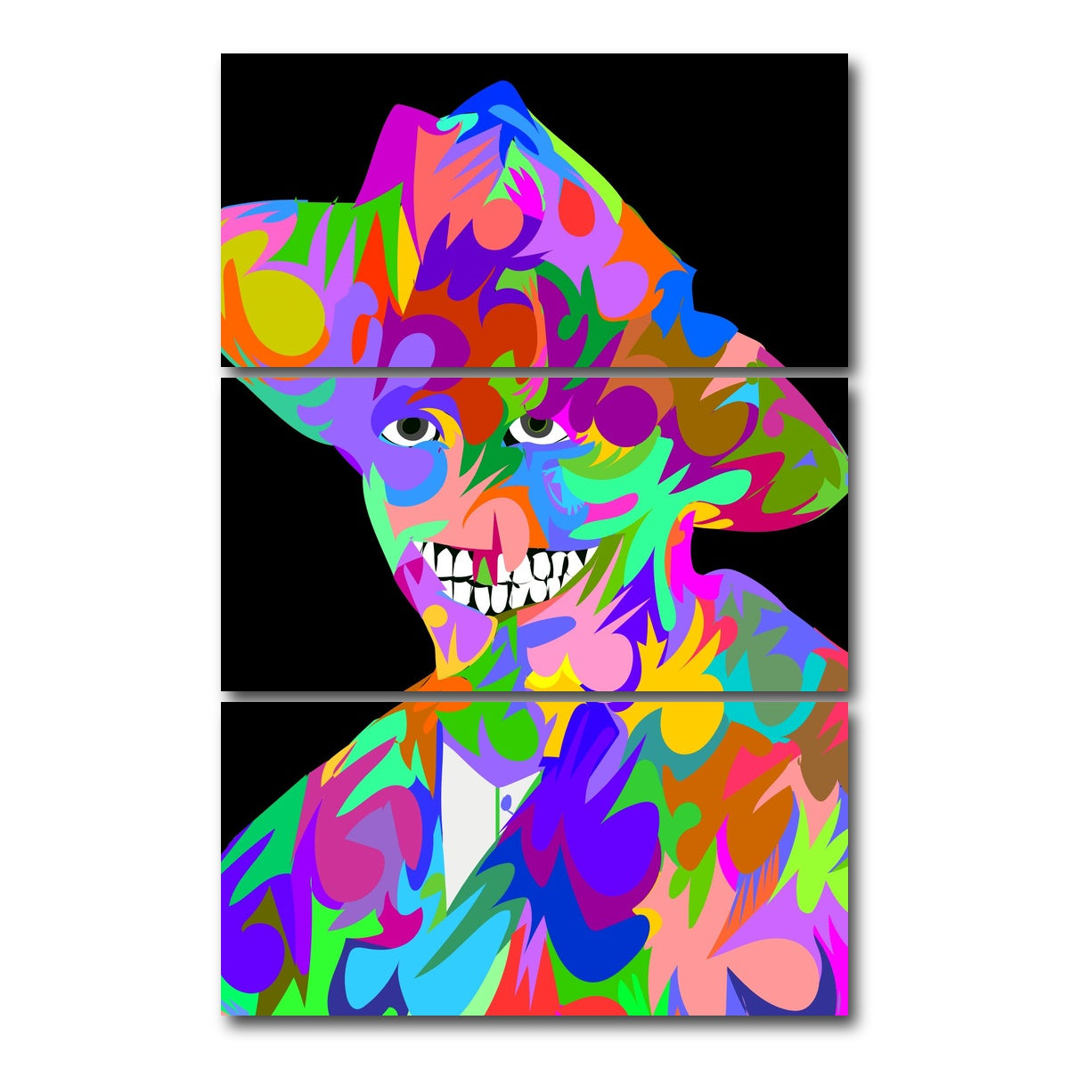 AUTO-MOCKUP WHITE | SMILE Teeth | 3 Piece | Gallery Wrap Canvas | group=12x24_stacked