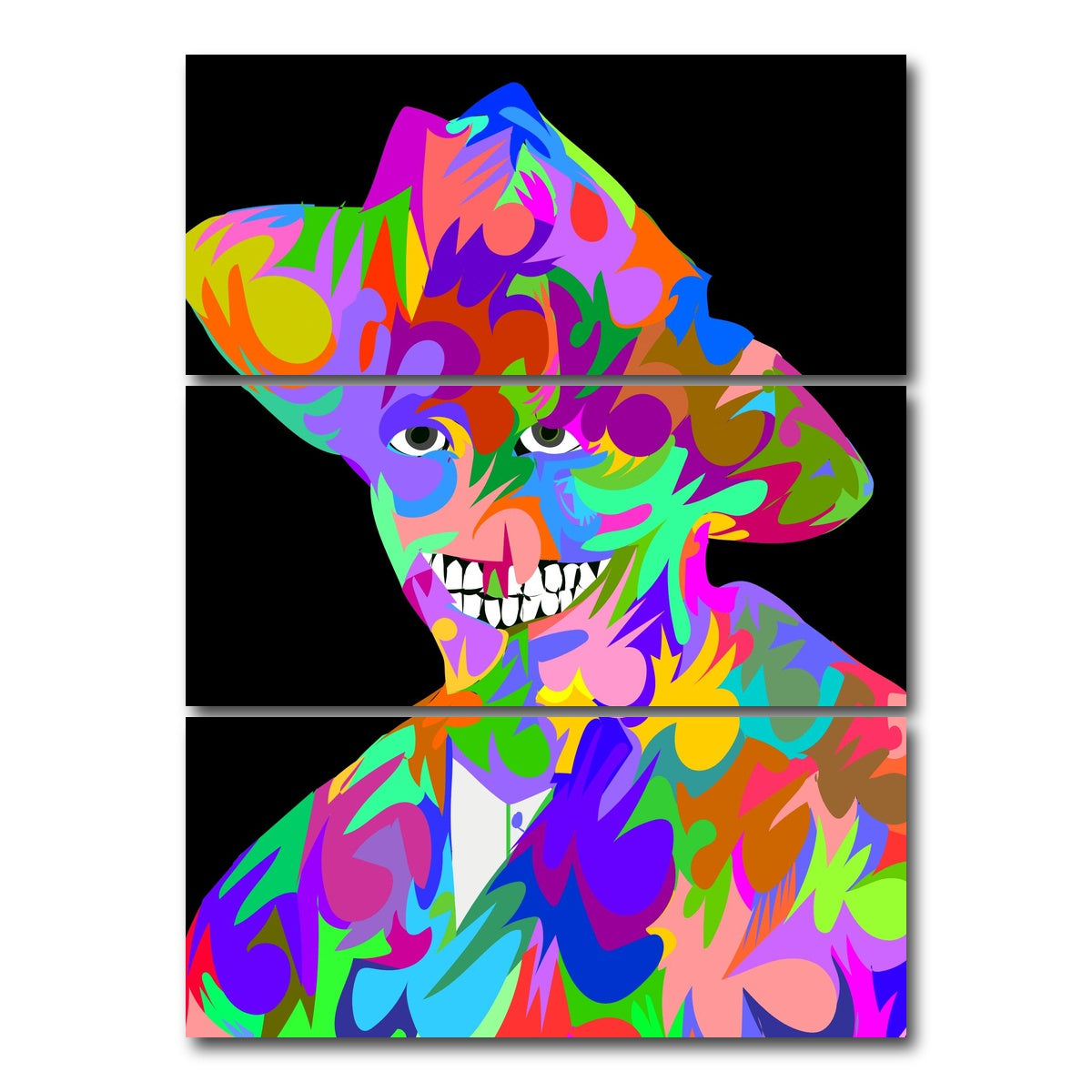 AUTO-MOCKUP WHITE | SMILE Teeth | 3 Piece | Gallery Wrap Canvas | group=8x18_stacked