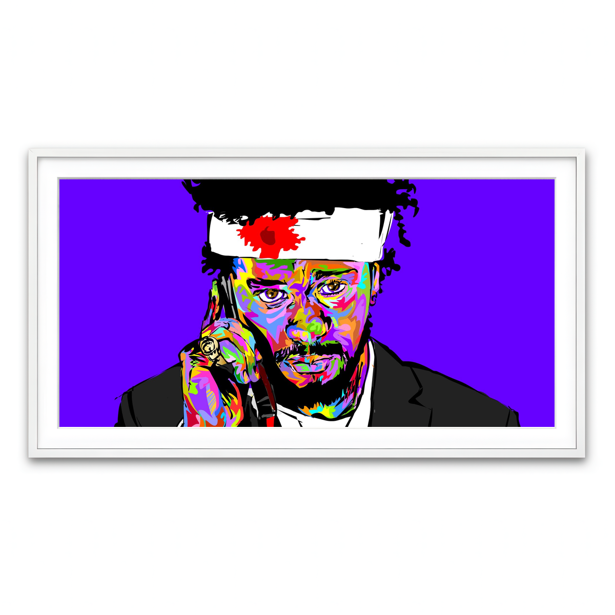 Framed Print 2x1 White