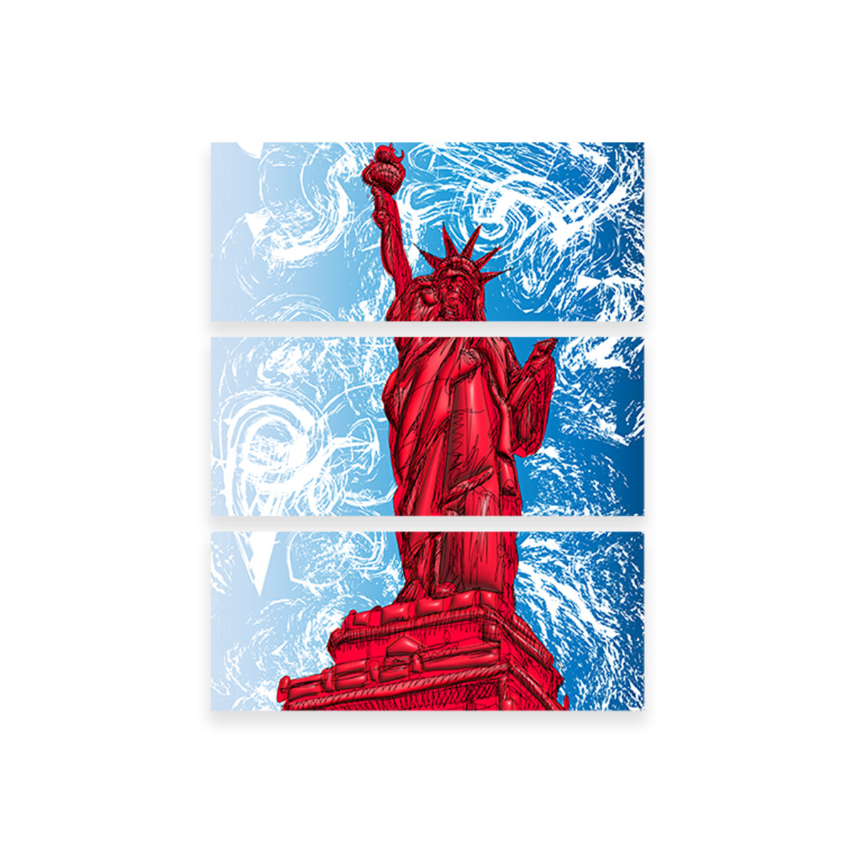 Statue of Liberty Red Wall Art