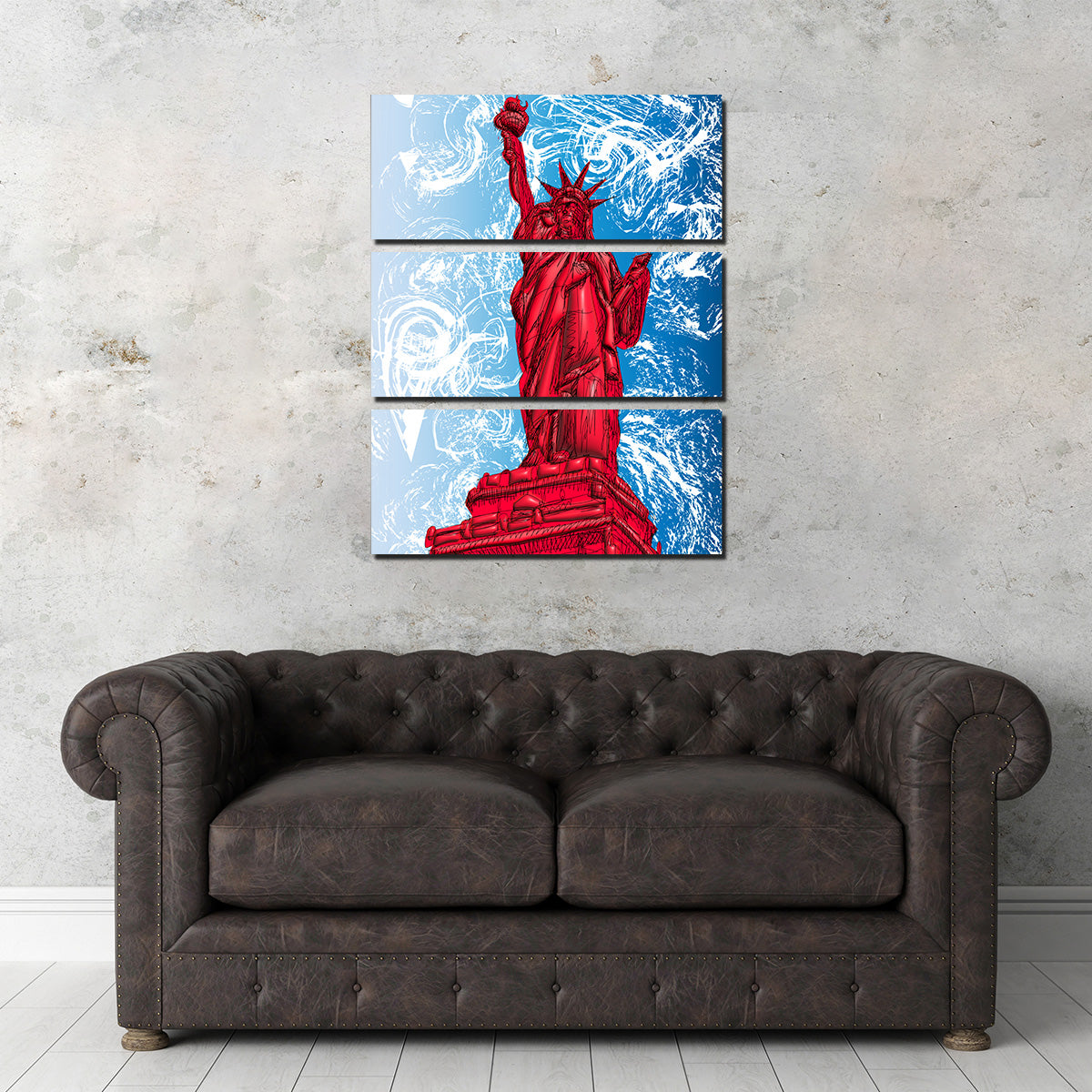 Statue of Liberty Red Wall Art
