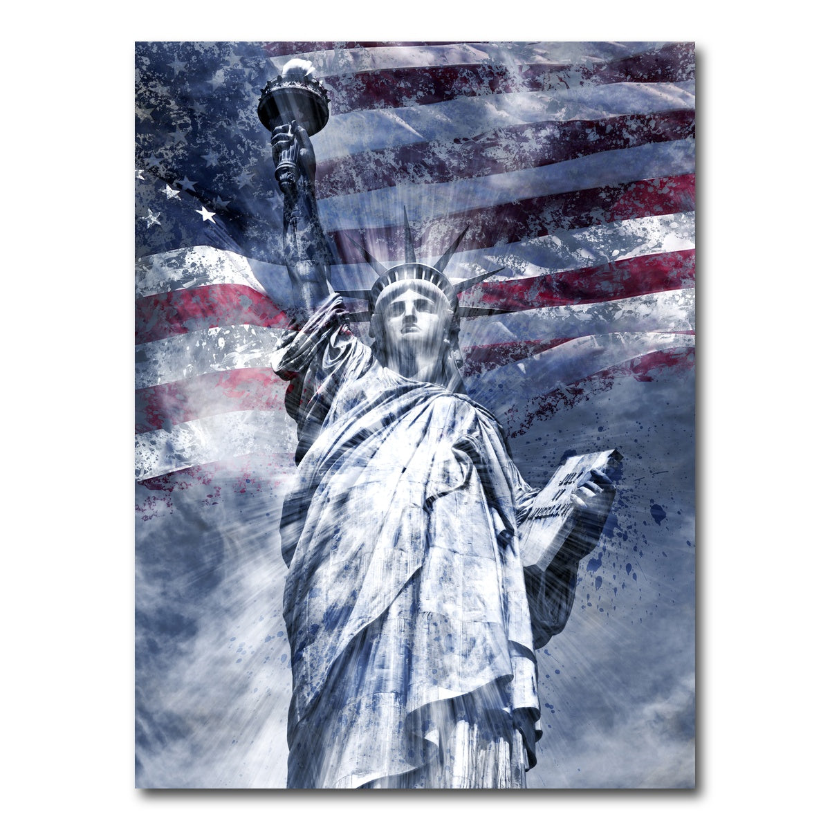 AUTO-MOCKUP WHITE | STATUE OF LIBERTY NYC | 1 Piece | Gallery Wrap Canvas | group=3x4