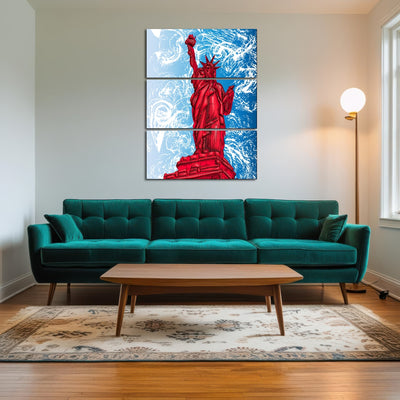 AUTO-MOCKUP ROOM | STATUE OF LIBERTY Red