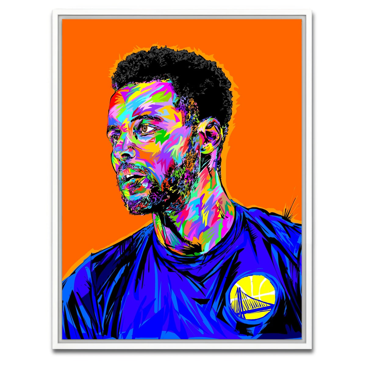 AUTO-MOCKUP WHITE | STEPH CURRY | 1 Piece | White Framed Canvas | group=3x4