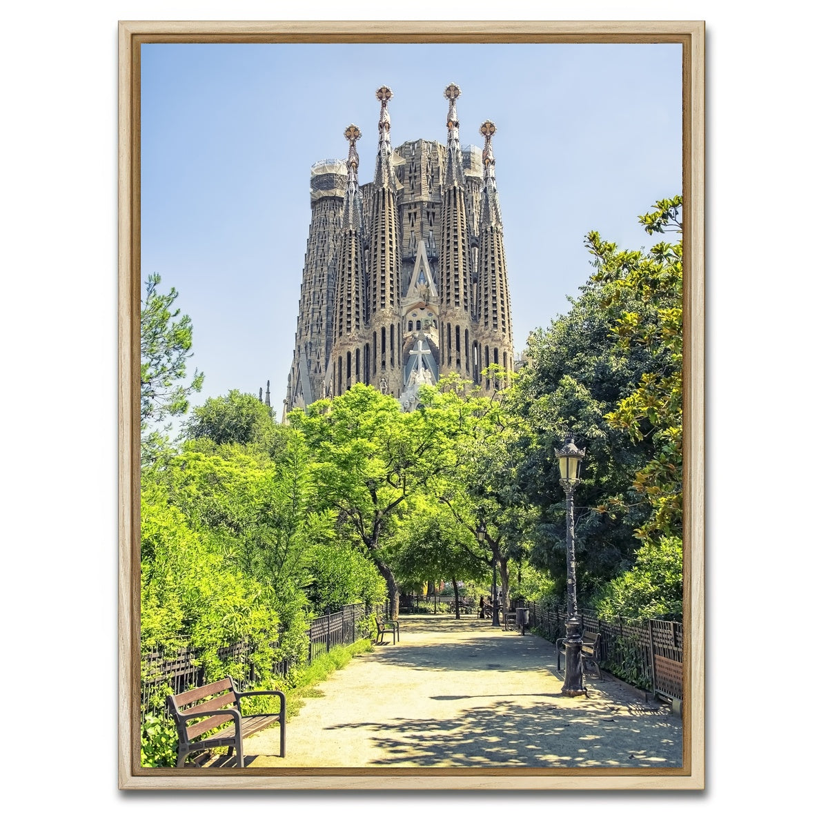 AUTO-MOCKUP WHITE | Sagrada Familia | 1 Piece | Natural Framed Canvas | group=3x4