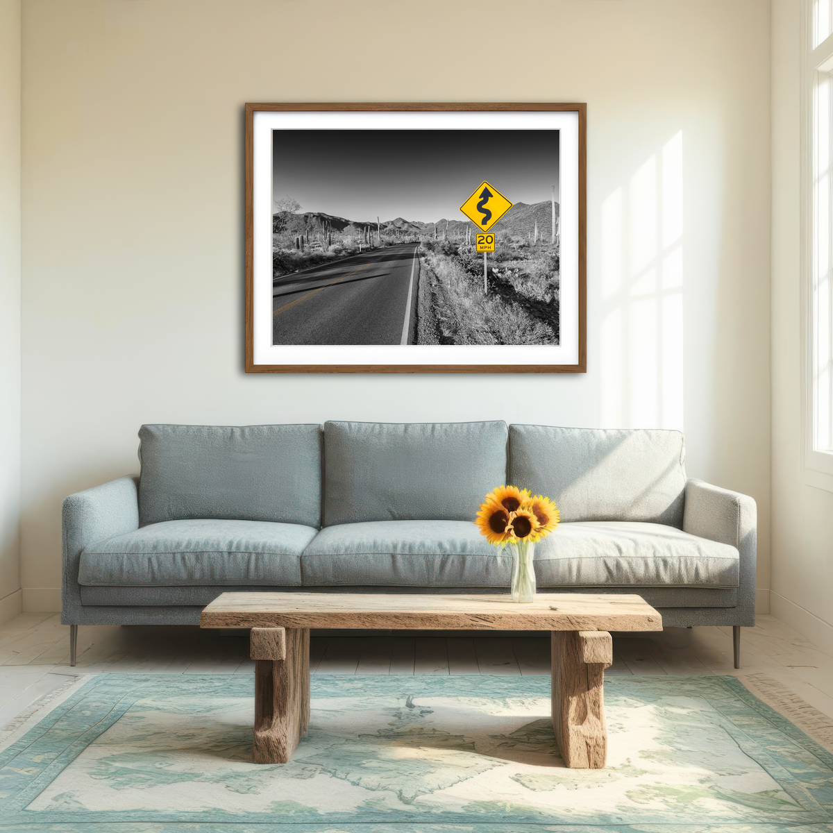 AUTO-MOCKUP ROOM | Saguaro National Park Bajada Loop Drive Wall Art