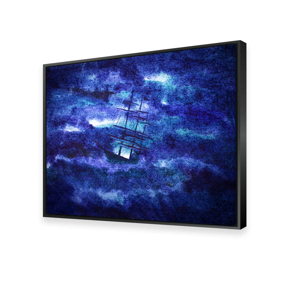 Sailing Ship in the Night Storm Wall Art