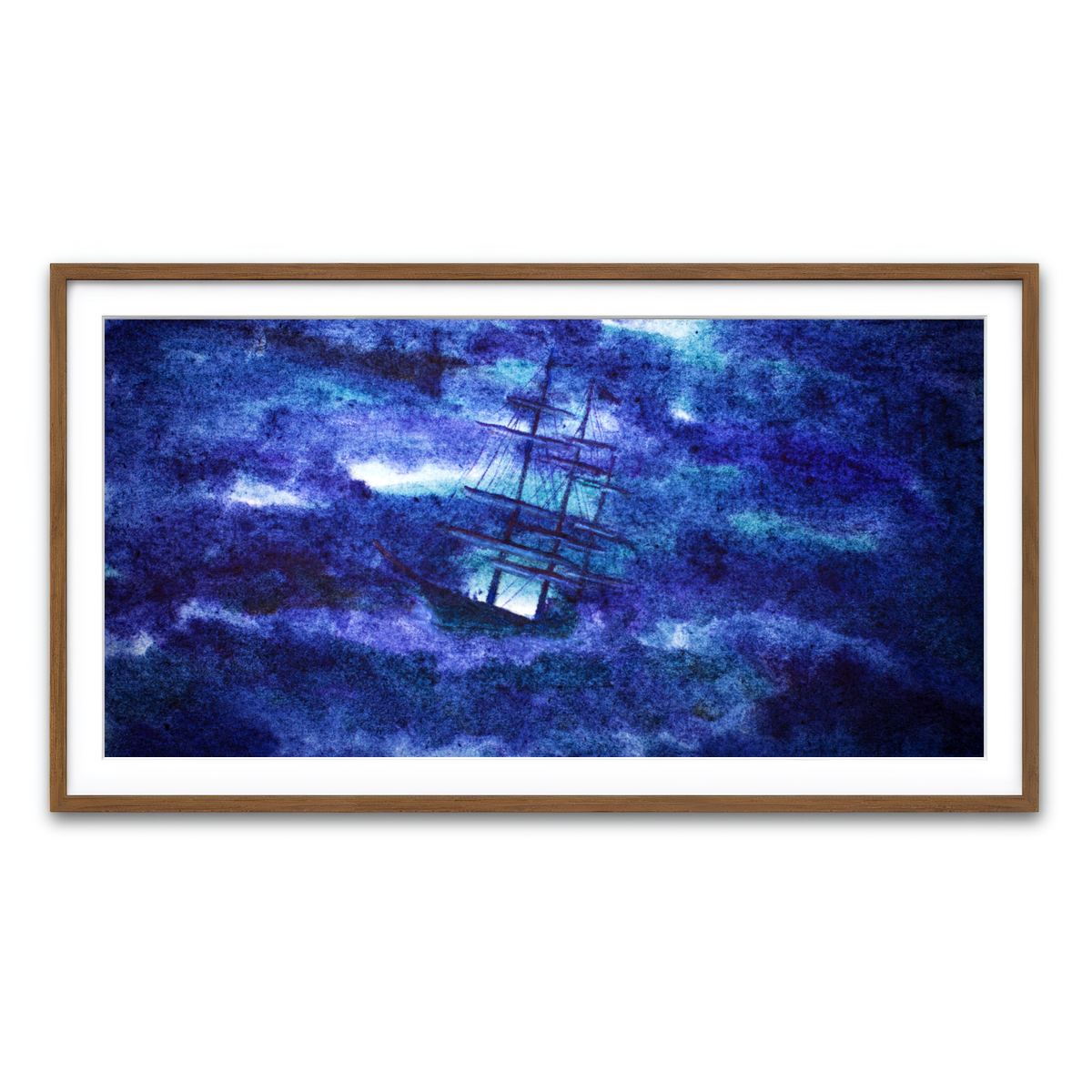 Framed Print 2x1 Walnut