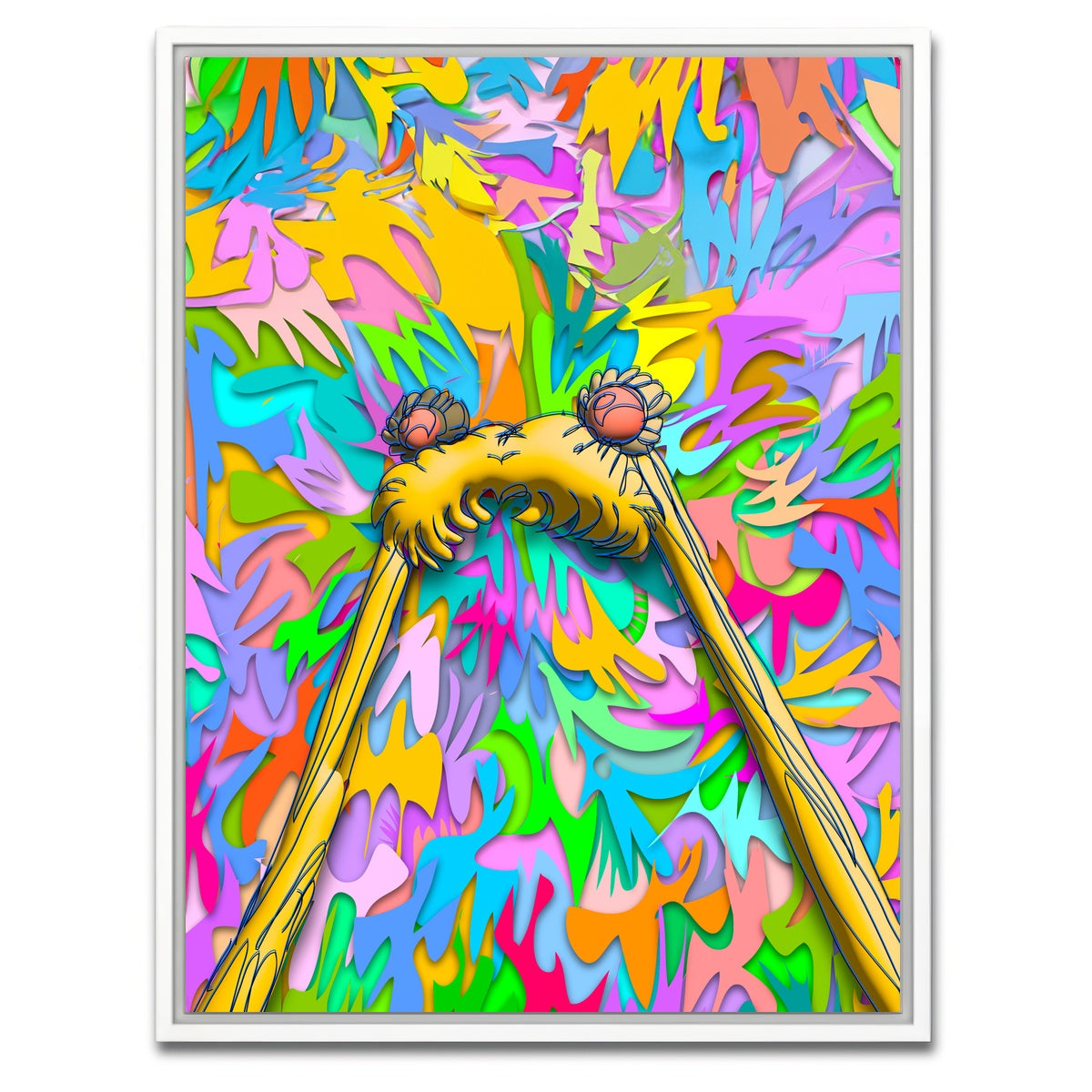 AUTO-MOCKUP WHITE | Sailor moon Hair | 1 Piece | White Framed Canvas | group=3x4