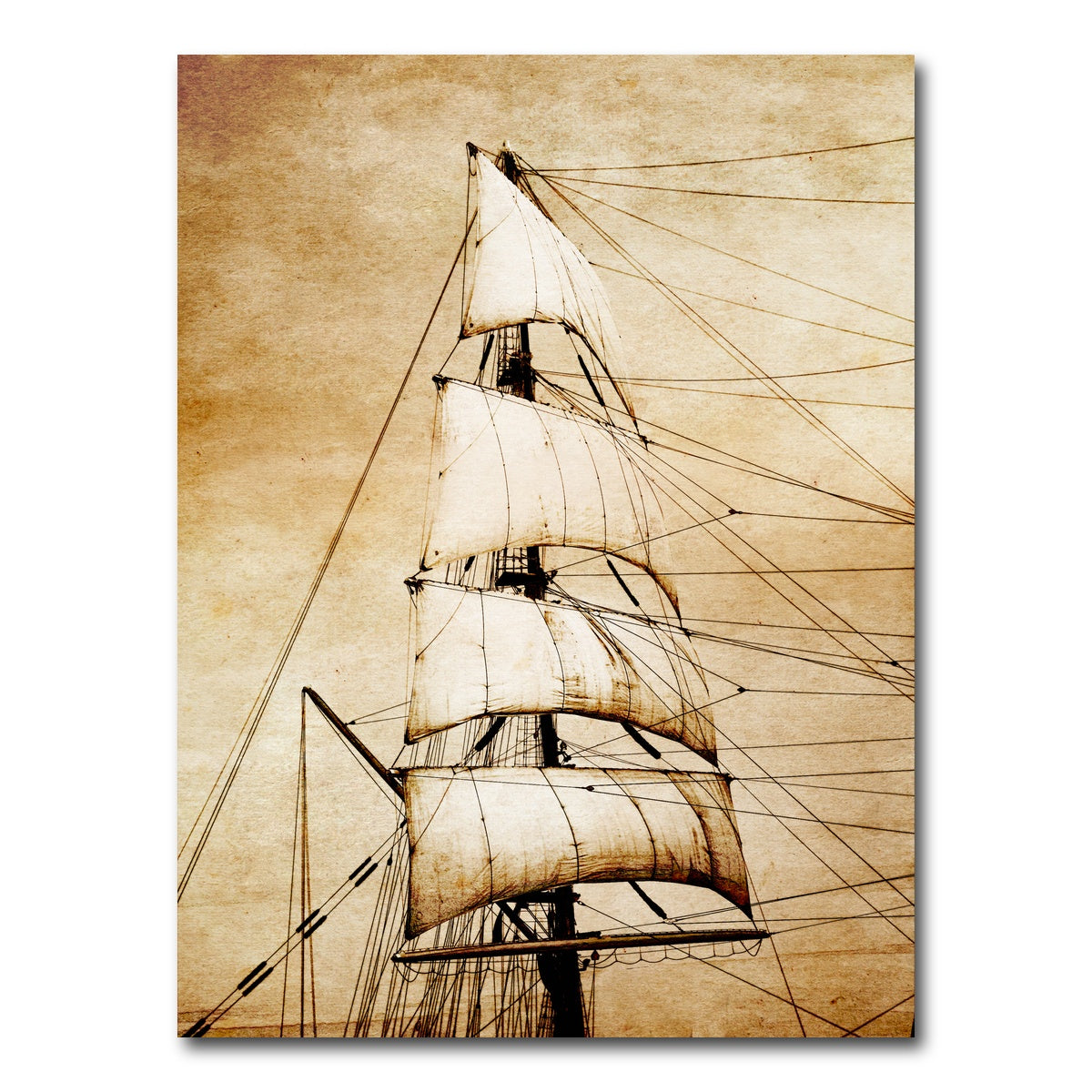 AUTO-MOCKUP WHITE | Sails on old paper | 1 Piece | Gallery Wrap Canvas | group=3x4