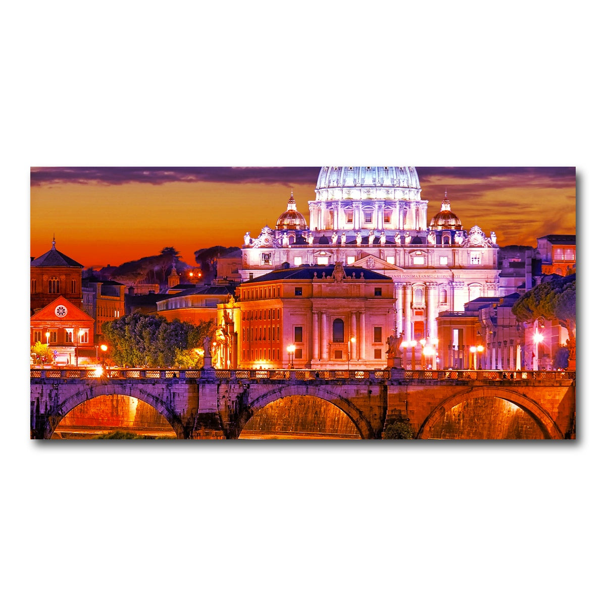 AUTO-MOCKUP WHITE | Saint Peters Basilica Vatican | 1 Piece | Gallery Wrap Canvas | group=2x1