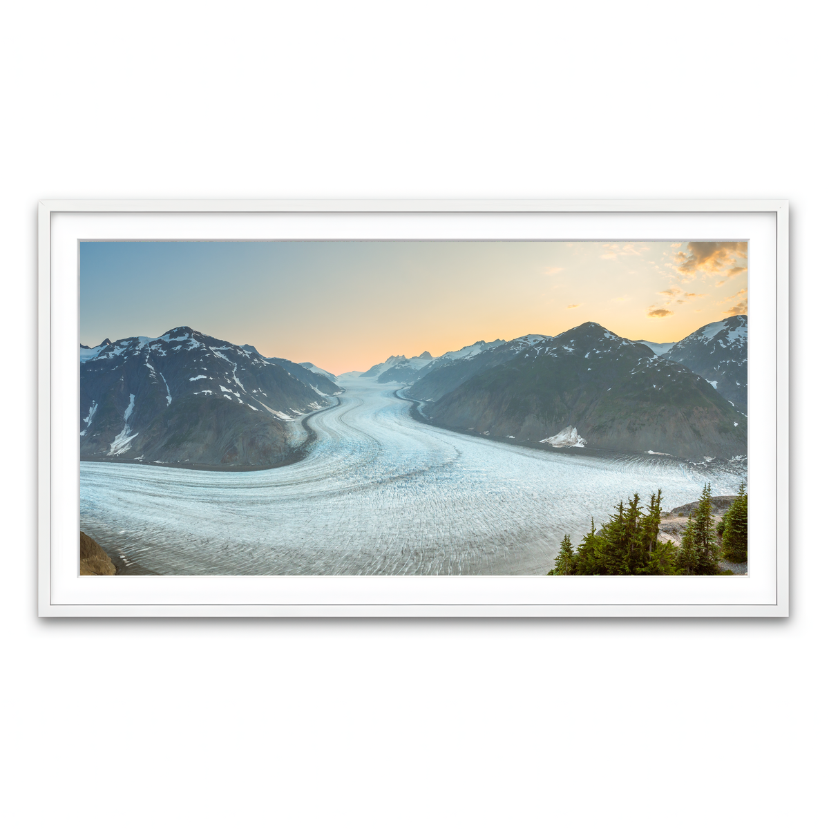 Framed Print 2x1 White