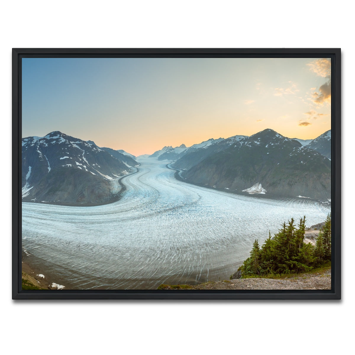 AUTO-MOCKUP WHITE | Salmon Glacier 1 | 1 Piece | Black Framed Canvas | group=4x3