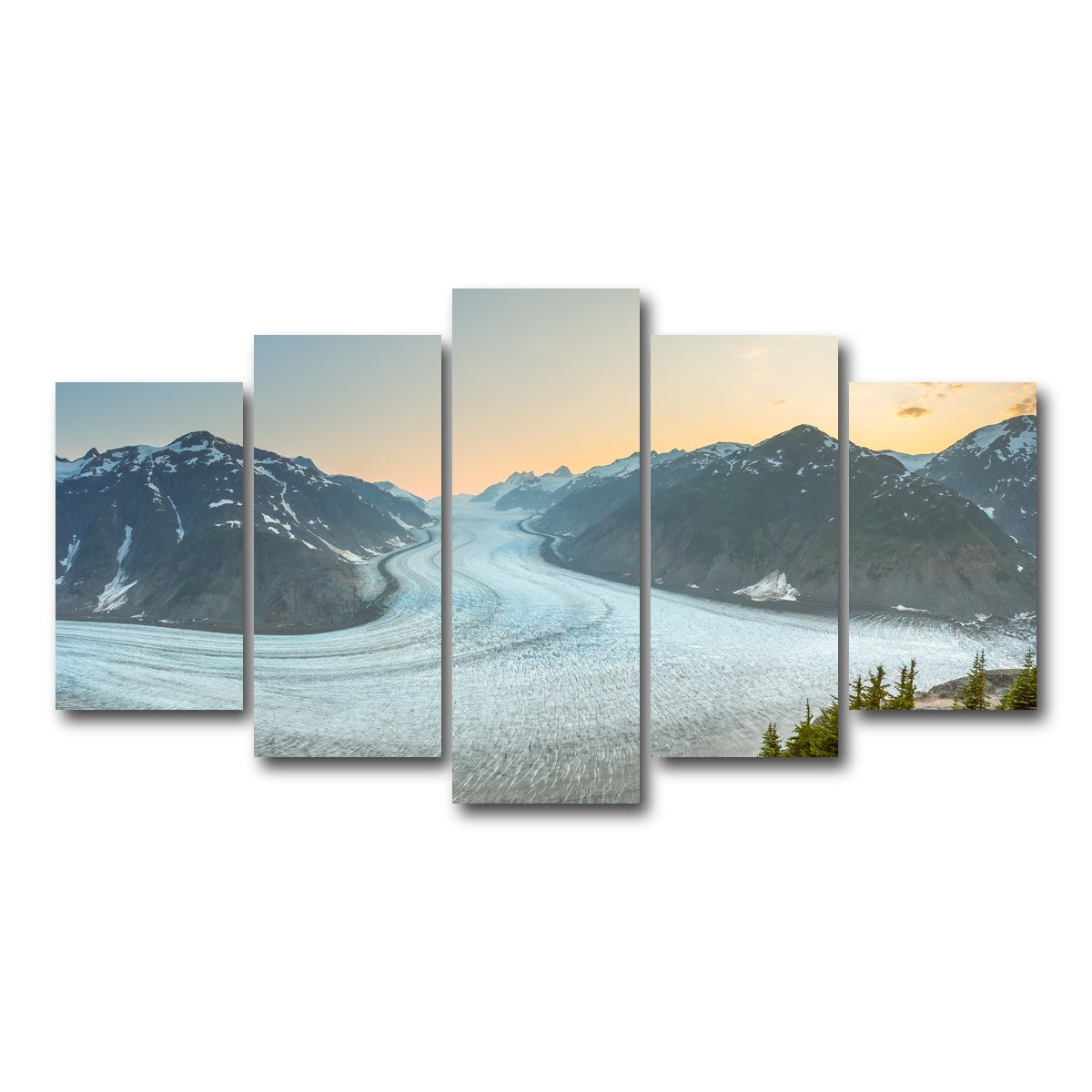 AUTO-MOCKUP WHITE | Salmon Glacier 1 | 5 Piece | Gallery Wrap Canvas | group=5_normal