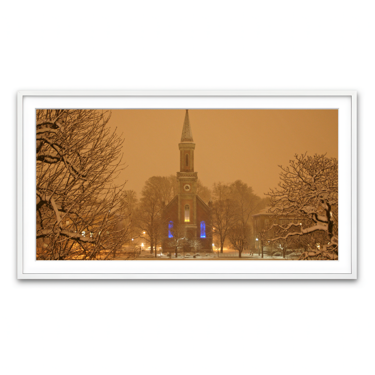 Framed Print 2x1 White