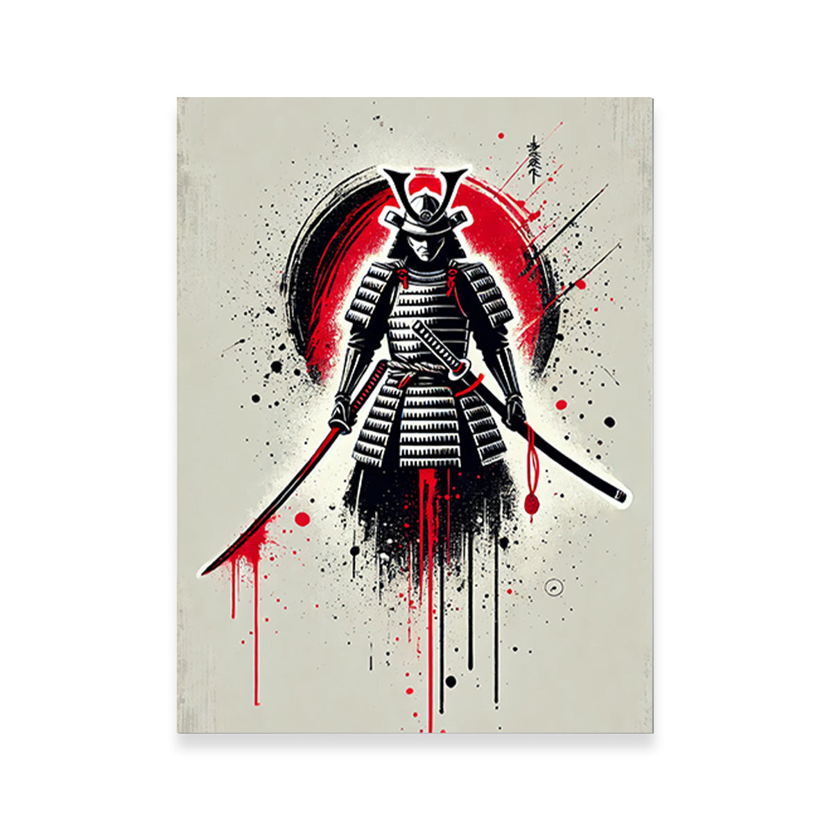 Samurai Warrior Katana Wall Art