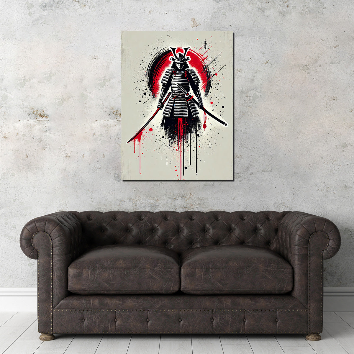 Samurai Warrior Katana Wall Art