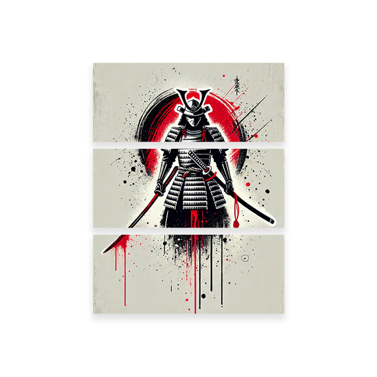 Samurai Warrior Katana Wall Art