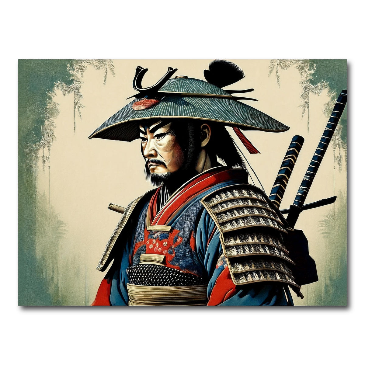 AUTO-MOCKUP WHITE | Samurai Art | 1 Piece | Gallery Wrap Canvas | group=4x3