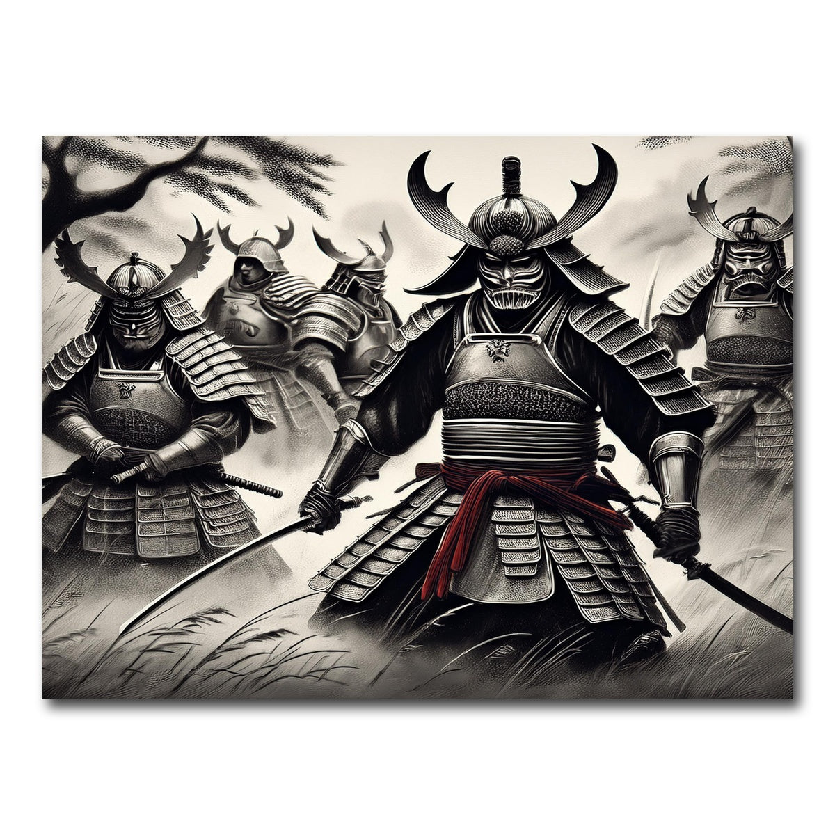 AUTO-MOCKUP WHITE | Samurai Battlefield | 1 Piece | Gallery Wrap Canvas | group=4x3