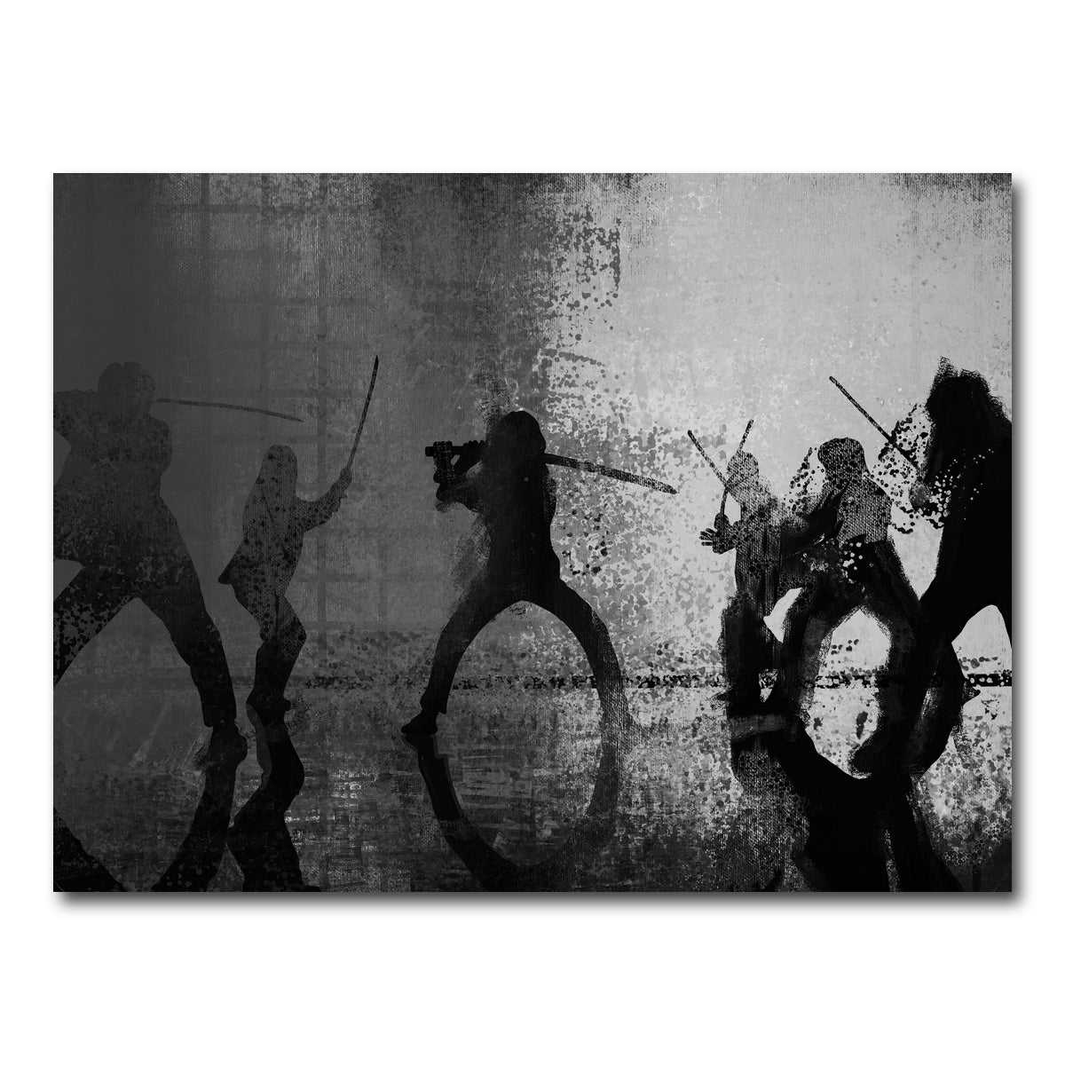 AUTO-MOCKUP WHITE | Samurai Bride in Black and White | 1 Piece | Gallery Wrap Canvas | group=4x3