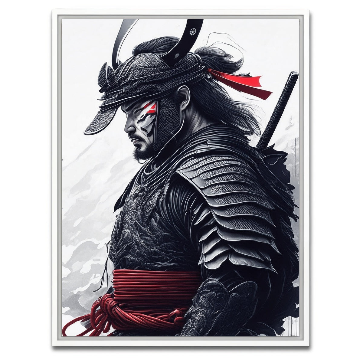AUTO-MOCKUP WHITE | Samurai Dark | 1 Piece | White Framed Canvas | group=3x4