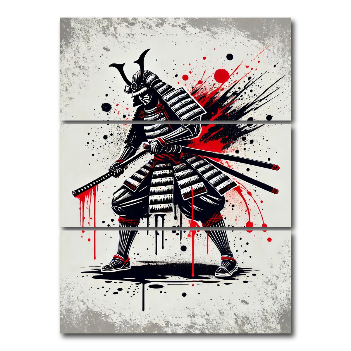 AUTO-MOCKUP WHITE | Samurai Seppuku | 3 Piece | Gallery Wrap Canvas | group=8x18_stacked