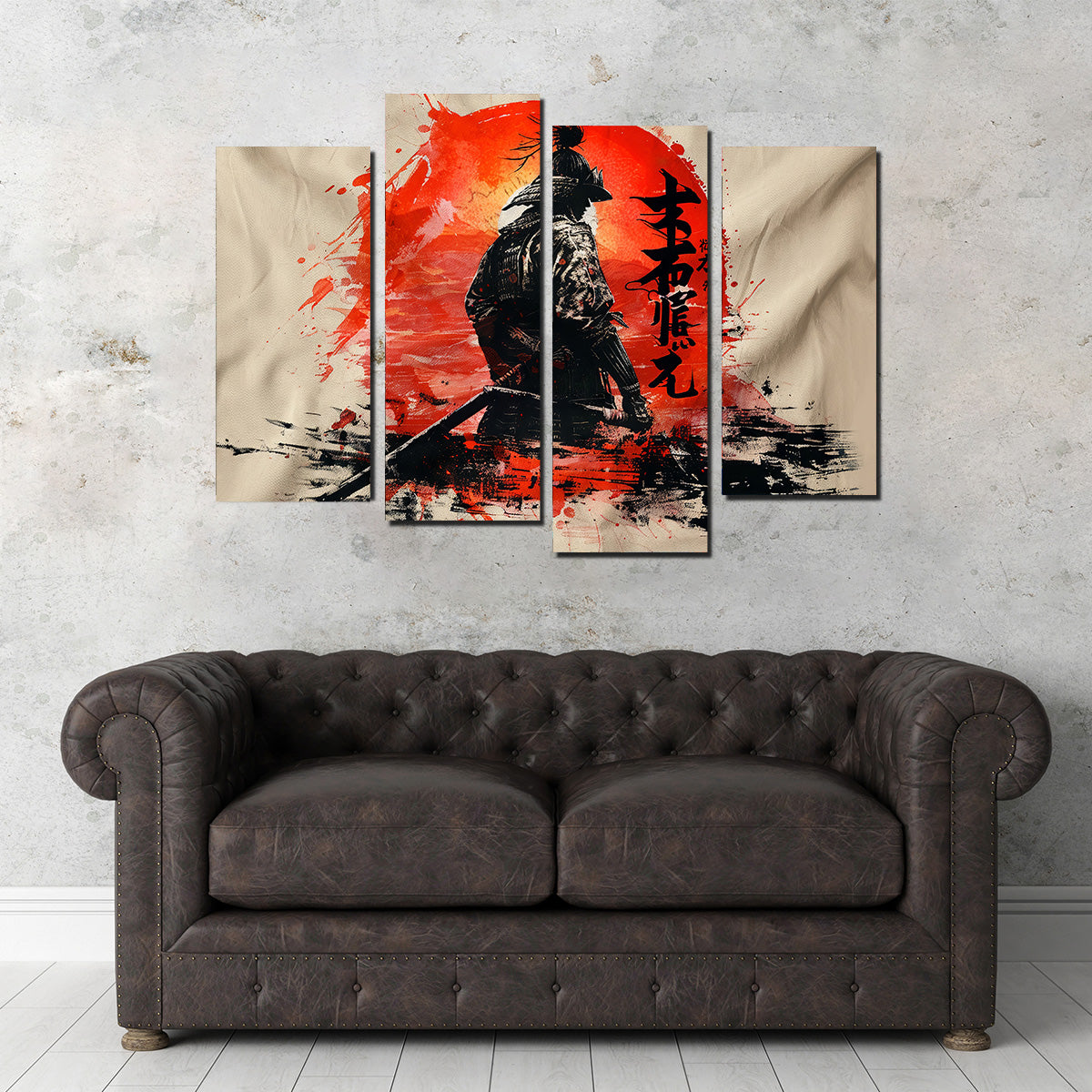 Samurai & Sun Wall Art