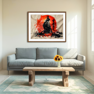 AUTO-MOCKUP ROOM | Samurai & Sun Wall Art