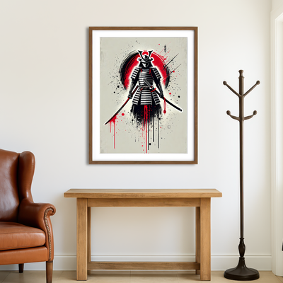 AUTO-MOCKUP ROOM | Samurai Warrior Katana Wall Art