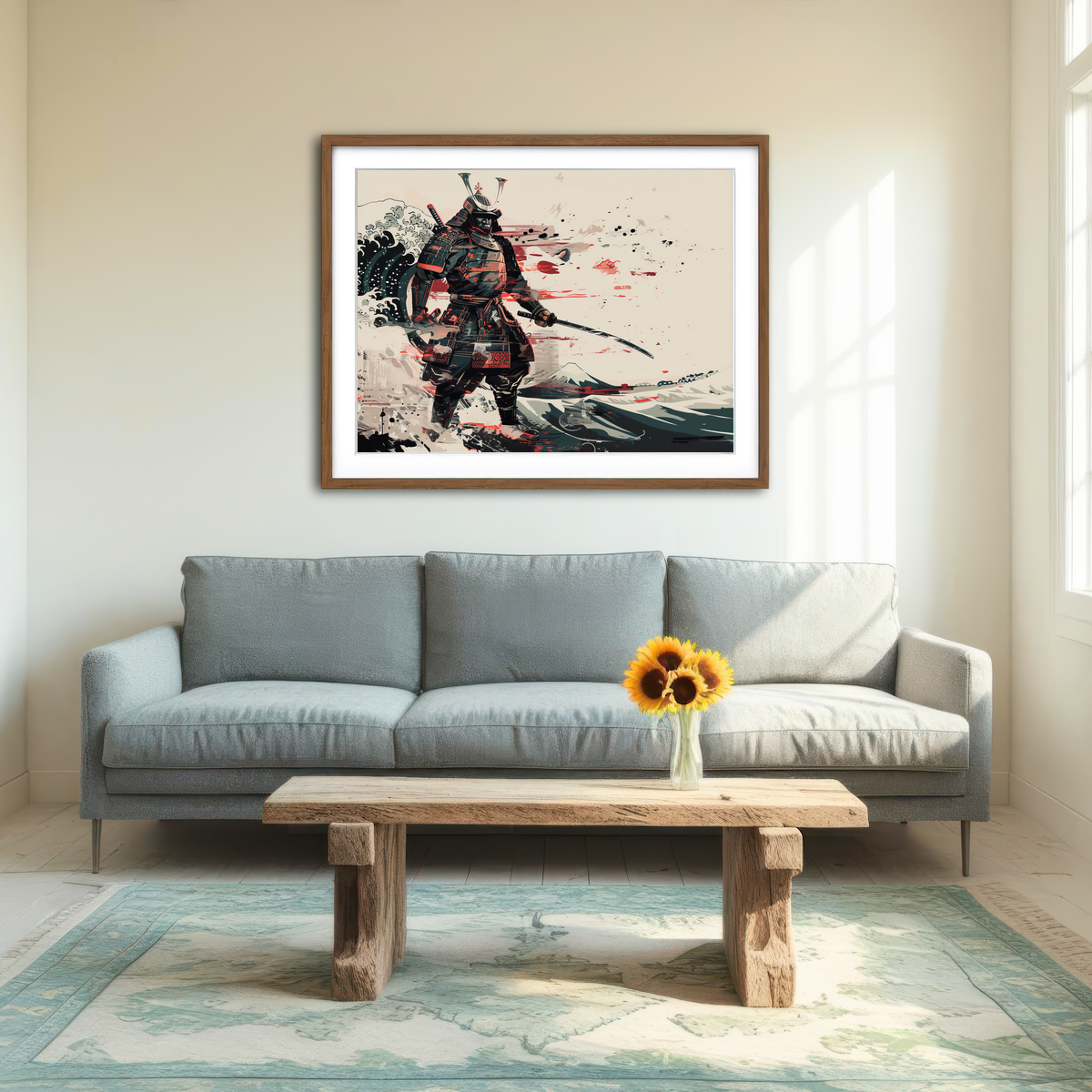 AUTO-MOCKUP ROOM | Samurai Warrior Wall Art