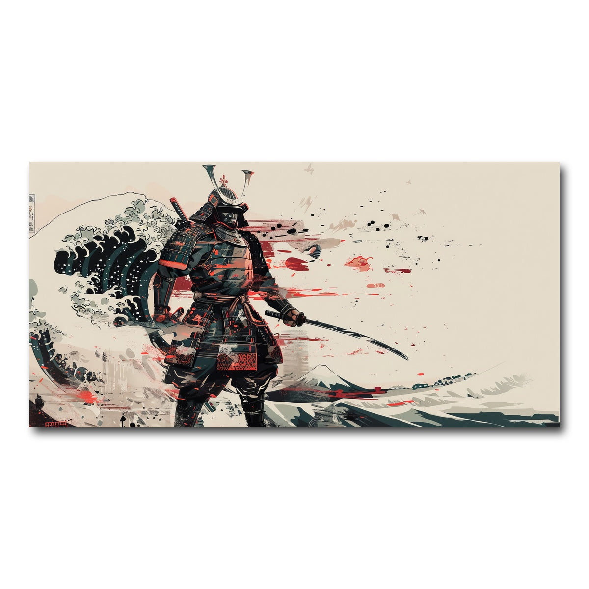 AUTO-MOCKUP WHITE | Samurai Warrior | 1 Piece | Gallery Wrap Canvas | group=2x1