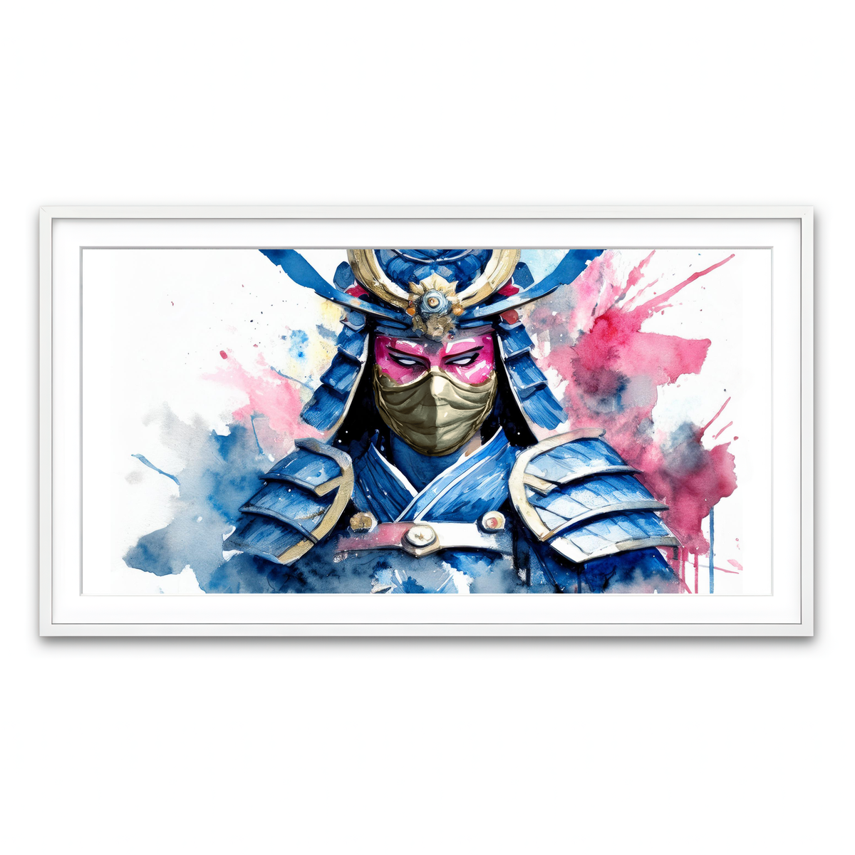 Framed Print 2x1 White