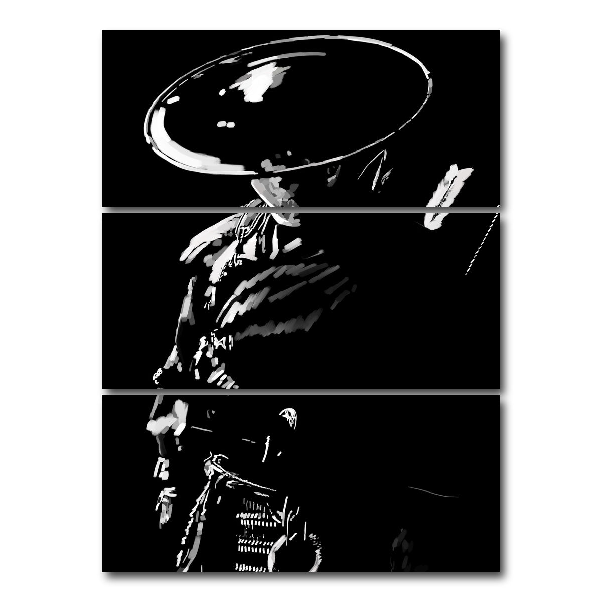 AUTO-MOCKUP WHITE | Samurai | 3 Piece | Gallery Wrap Canvas | group=8x18_stacked