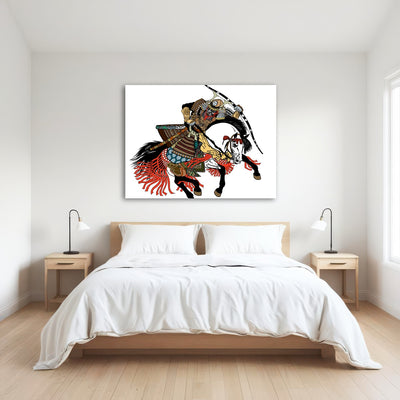 AUTO-MOCKUP ROOM | Samurai archer wearing war mask