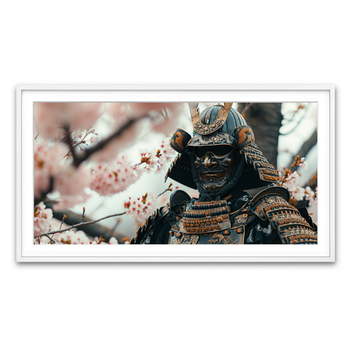 Framed Print 2x1 White