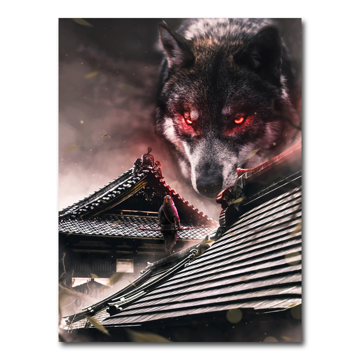 AUTO-MOCKUP WHITE | Samurai vs Wolf | 1 Piece | Gallery Wrap Canvas | group=3x4