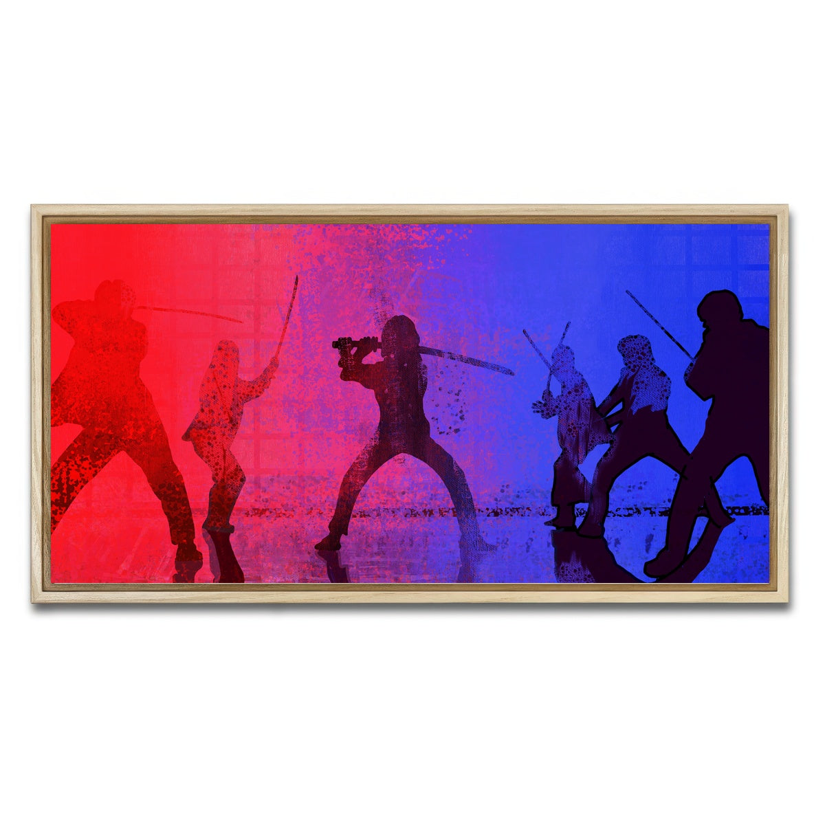 AUTO-MOCKUP WHITE | Samurai vs the Bride | 1 Piece | Natural Framed Canvas | group=2x1